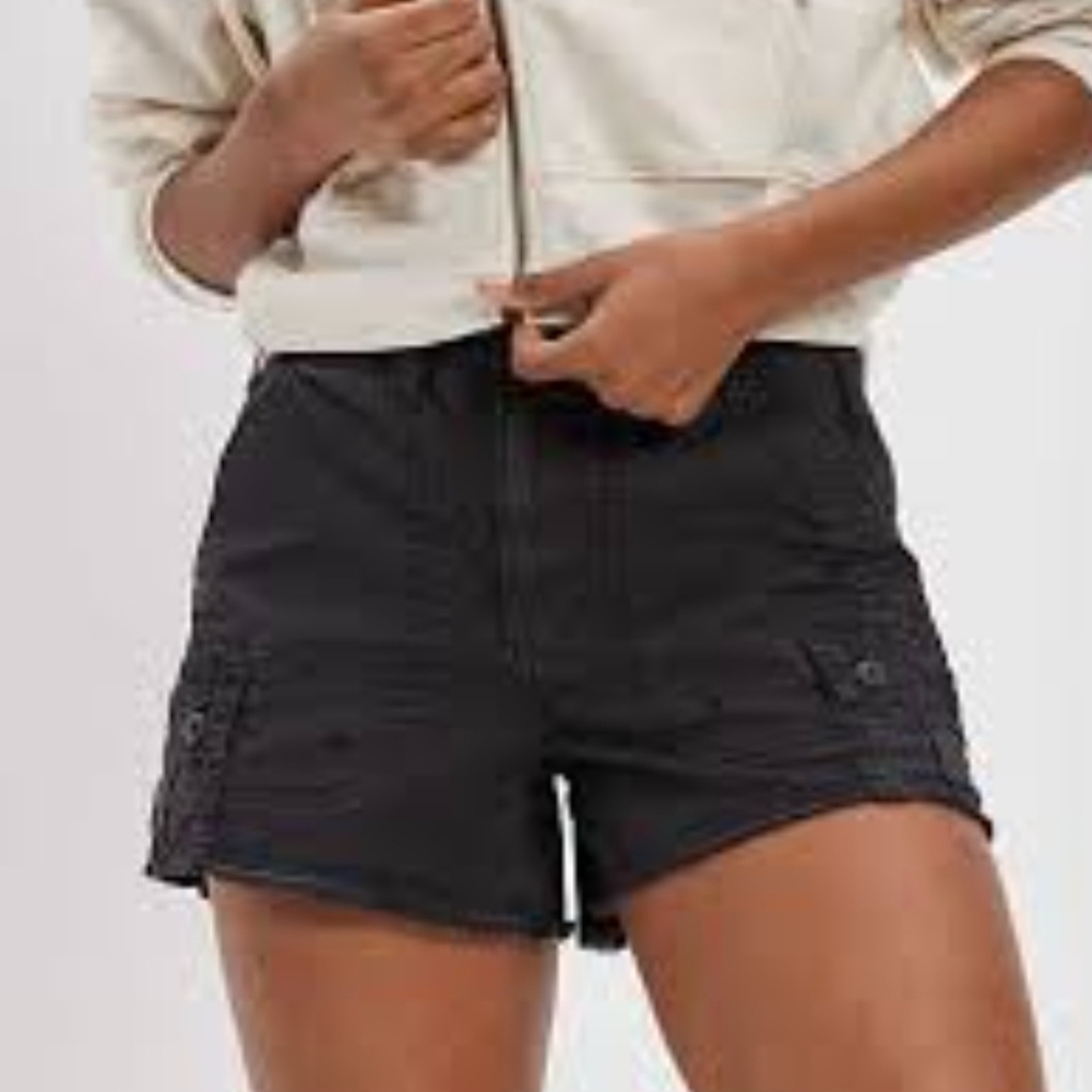 Women's Black Cargo Shorts